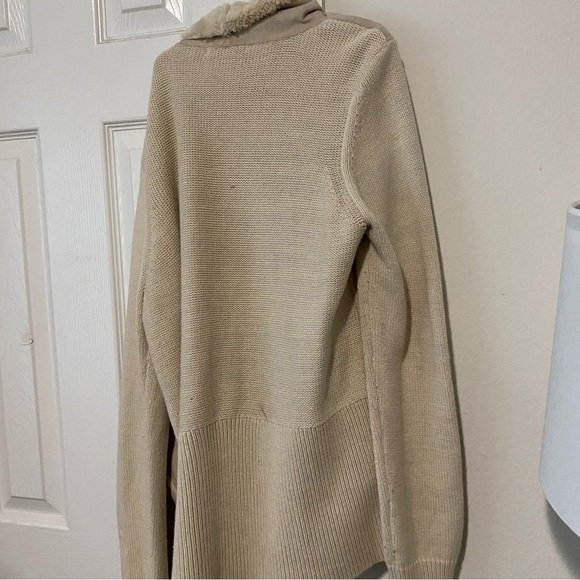 Orvis Cream Sherpa Fleece Teddy Bear cardigan  size s - Picture 2 of 9